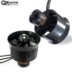 QX-MOTOR 6 / 12Blades fan Ducted Fan 30mm  64mm 70mm EDF with brushless motor for Jet Helicopter Drone Fixed-wing Parts