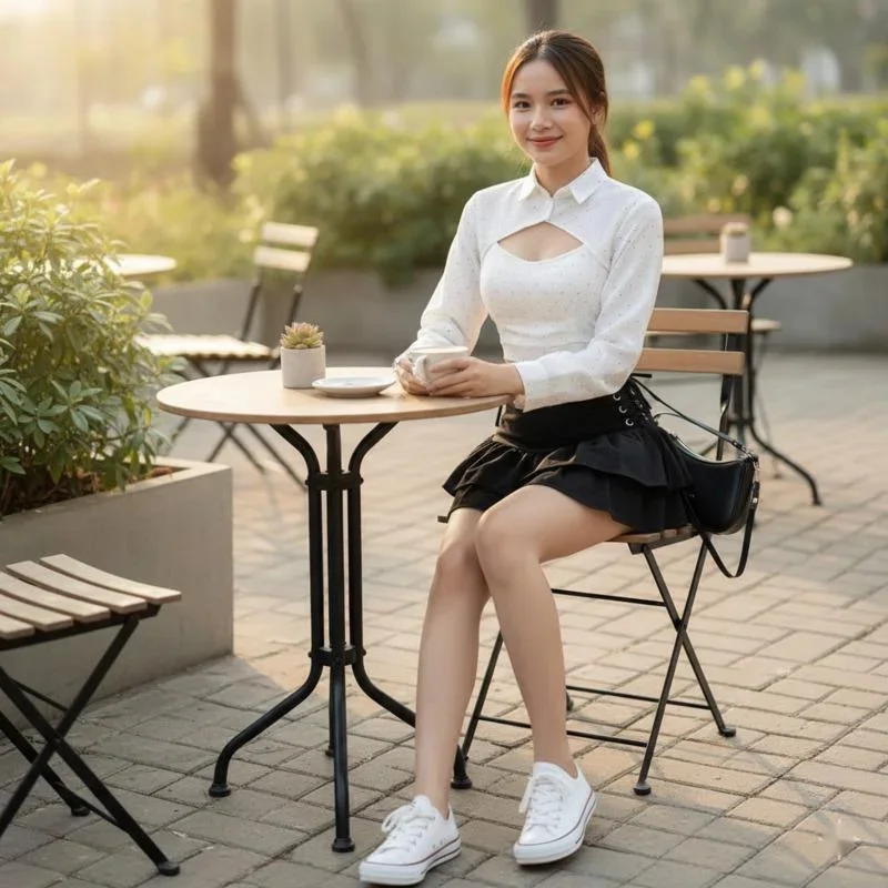 

Women's Gothic Dark Style Mini Skirt High Waist Lace Up Side Tiered Ruffle Skirt For Party Club Streetwear Daily Stylish Outfit