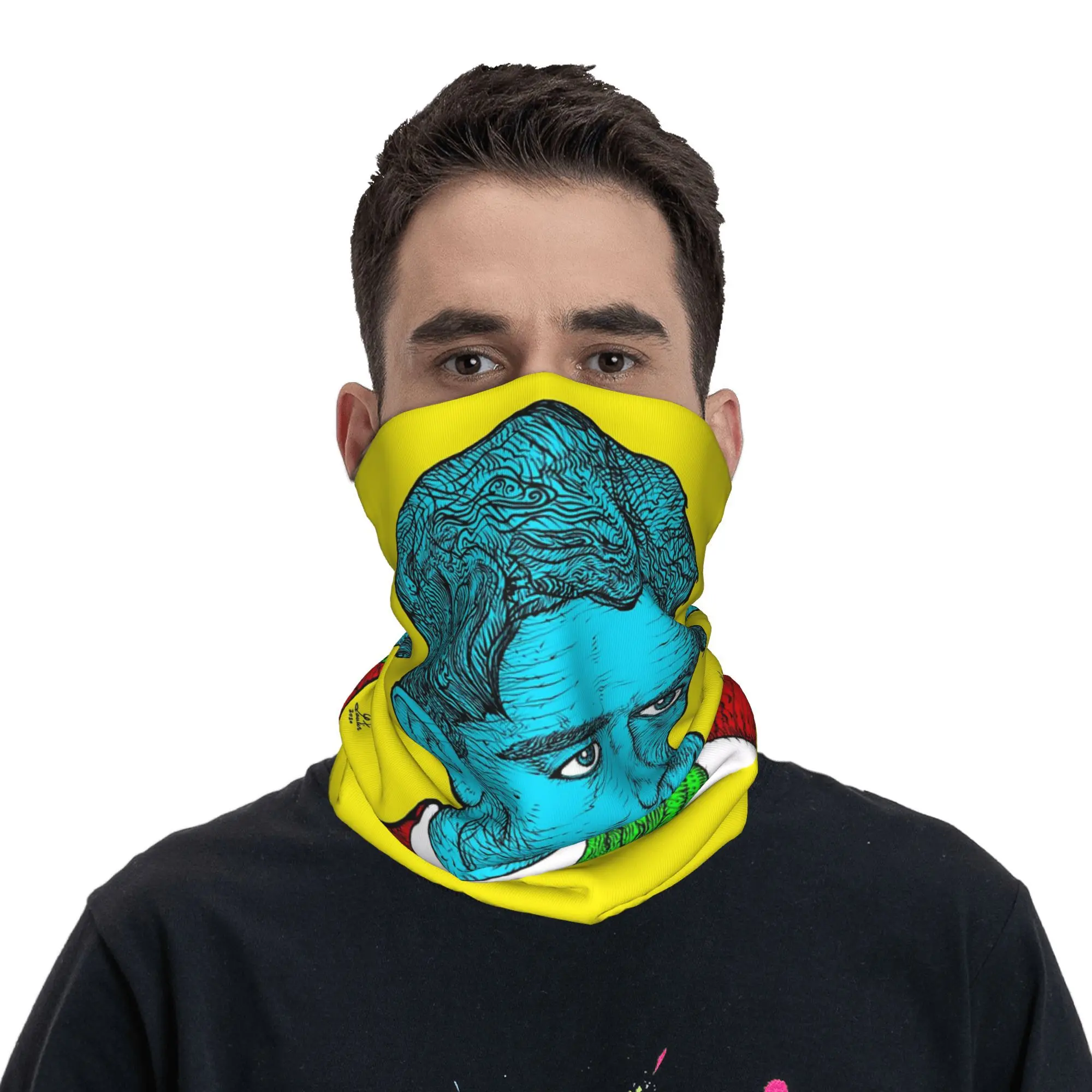 

Federico Garcia Lorca портрет 16, бандана на шею, волшебный шарф с принтом, теплый головной убор для спорта на открытом воздухе, унисекс, для взрослых, моющийся