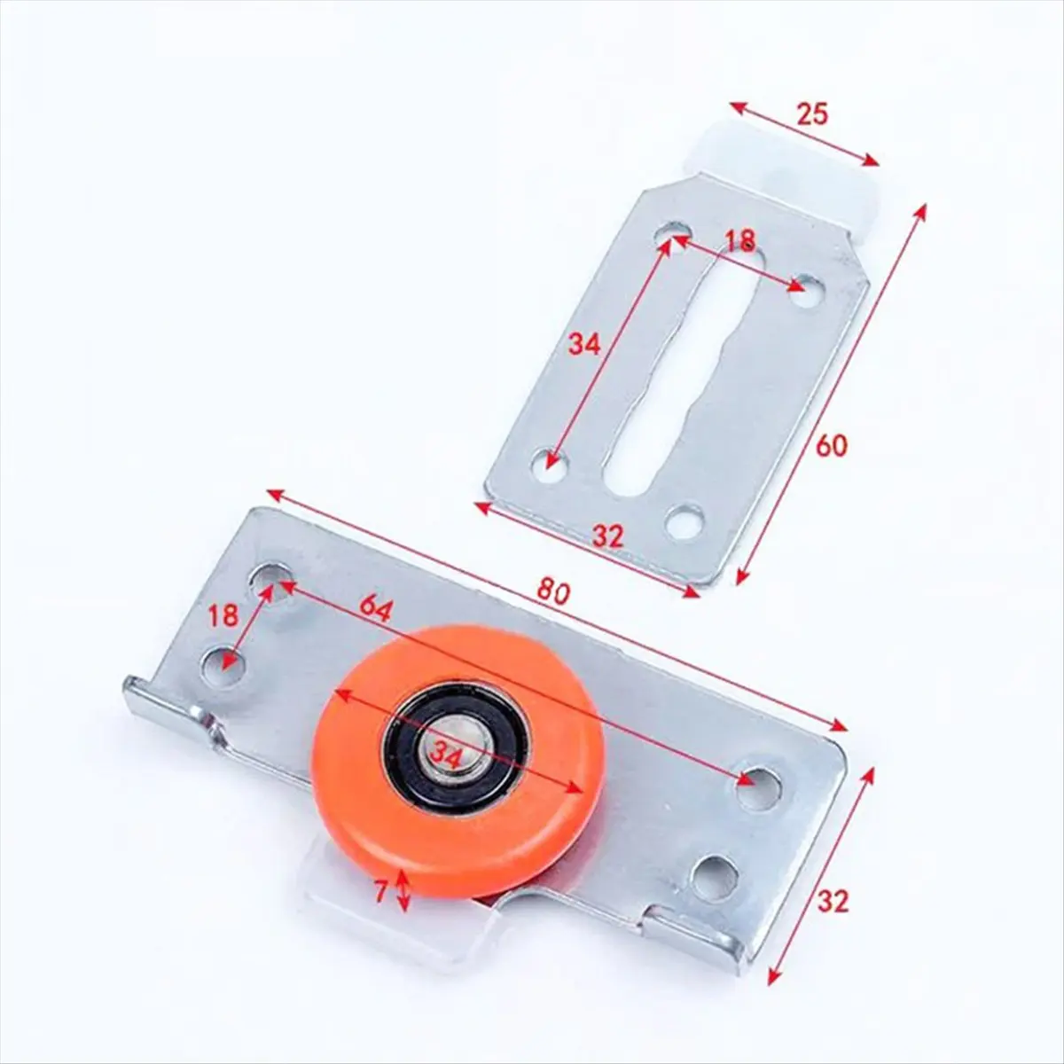AA77 NEW Door Pulley Metal Sliding Cabinet Guide Wheel Slide Rail Roller Glass Roller Window