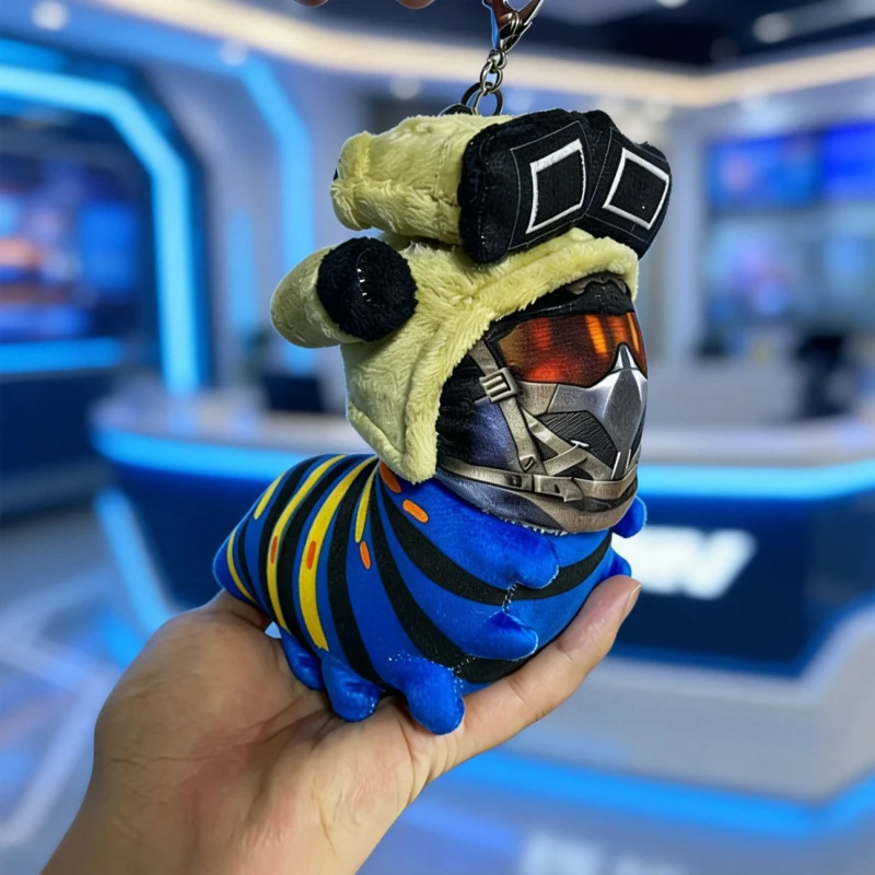 18cm Cool Cosplay Shooting Game Force Delta WeeChong Plush Toys Anime Character Cartoon Bag Keychain Pendant Decor Plushie Doll