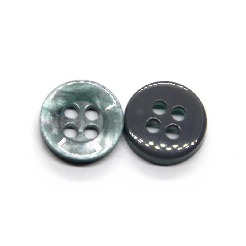 9/10/11mm Pearl Resin Shirt Buttons For Clothing Femal Kids Decorative 4 Holes Green Handmade DIY Accessories 30pcs Wholesale