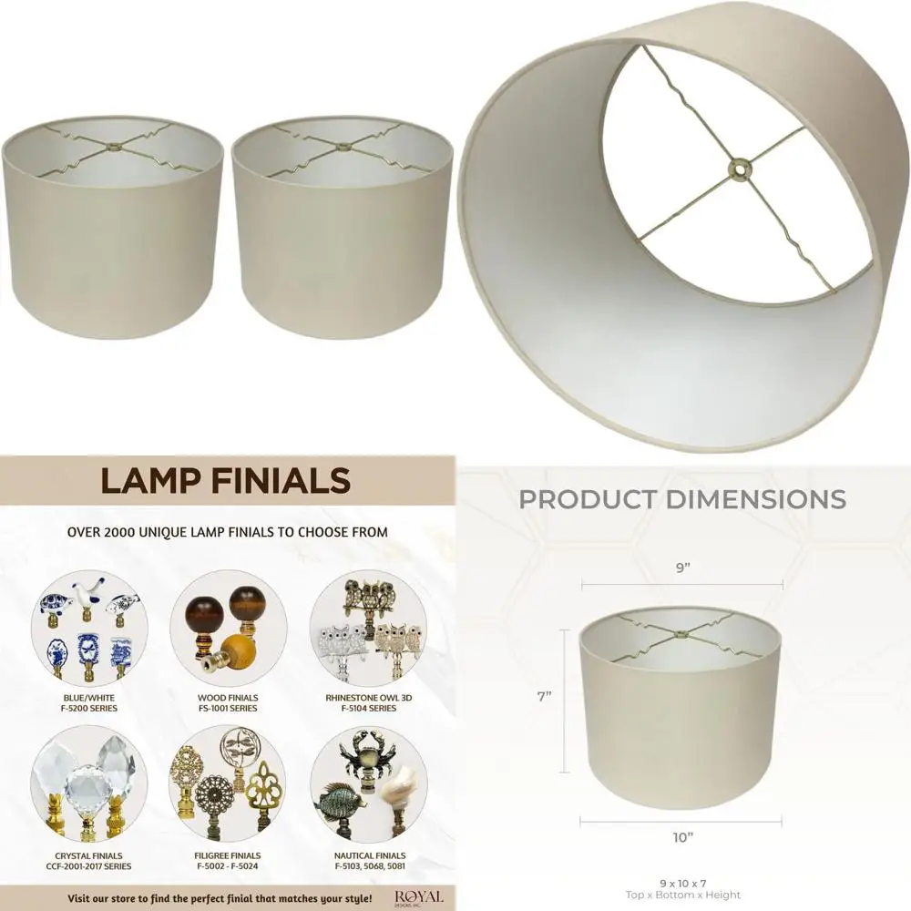 

Абажуры для ламп в твердом переплете с мелким барабаном 9x10x7, бежевые, 2 шт., для декора домашнего освещения