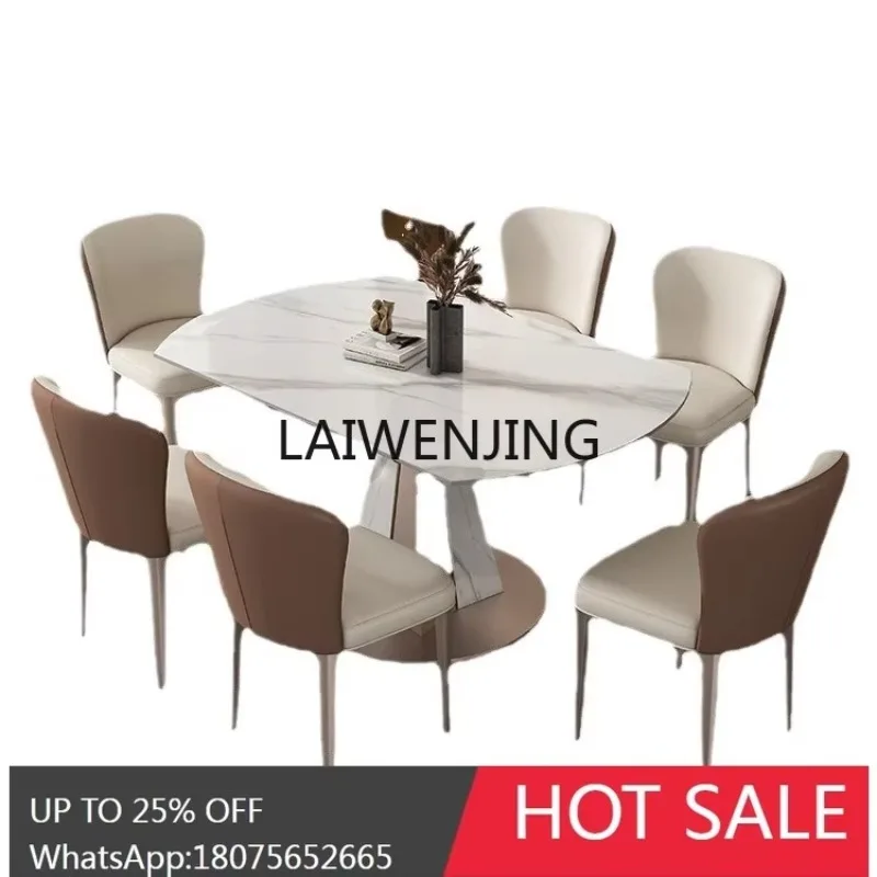 LYY carbon steel rotary telescopic large and small apartment multi-functional dining table square and round dual-purpose