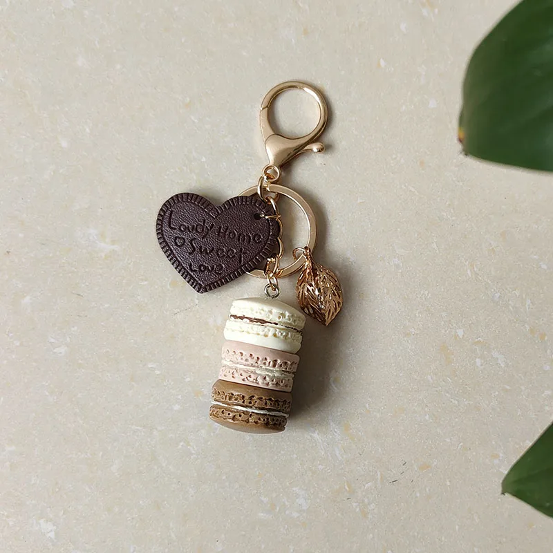 Fashion Cake Keychain with Eiffel Tower Charm