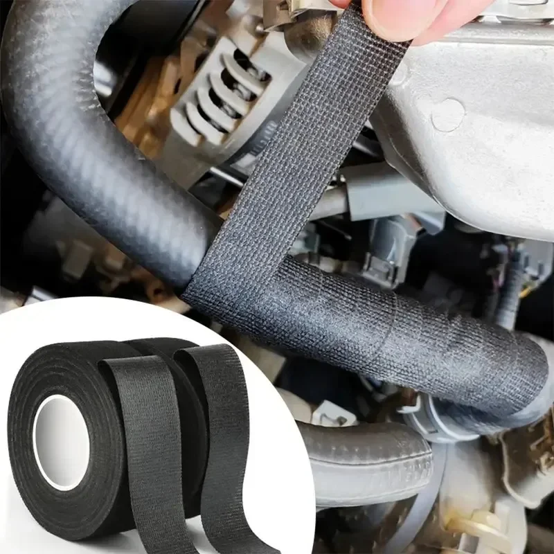 Heat Resistant Electrical Tape Waterproof Fabric Automotive Insulating Adhesive Cloth for Cable Wire Wrap - Wiring Harness 1-10P