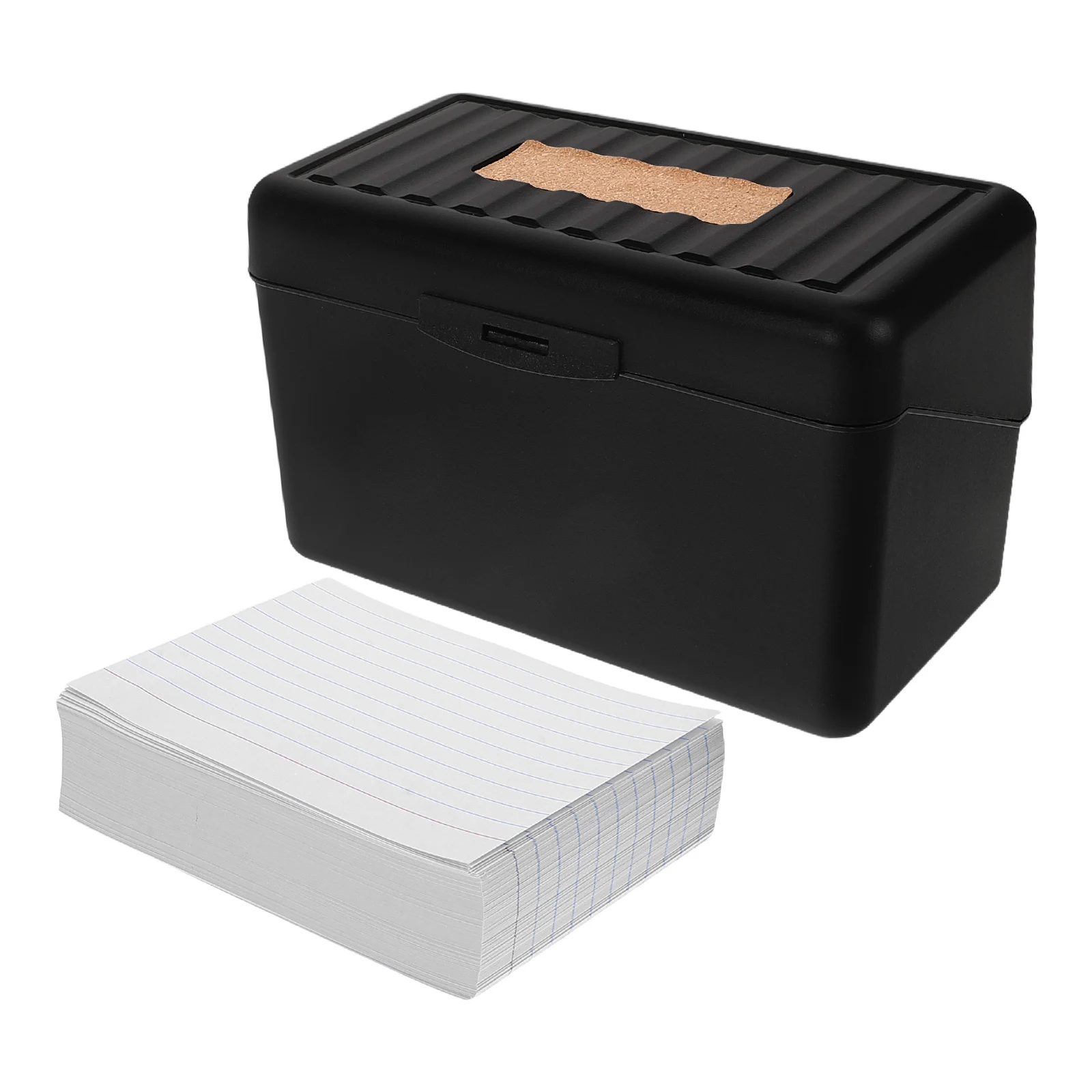 

1 Set Index Card Holder Box With Lined Index Card Multi Functional Flash Card Storage Containers For Office School Home