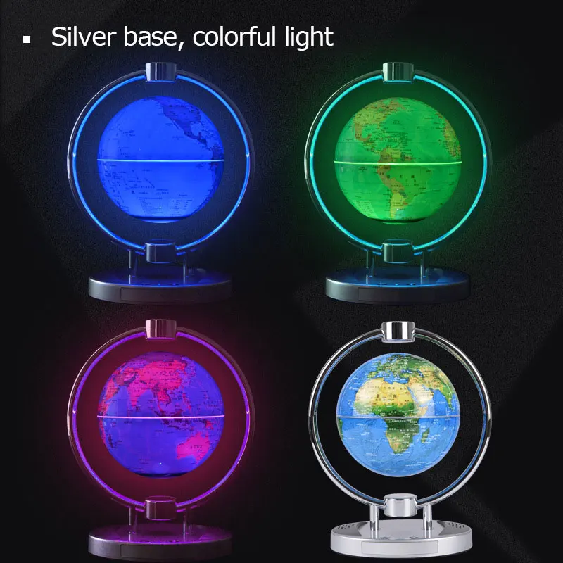 Floating Globe New and Unique Creative Bluetooth Speaker Magnetic Suspension Gift 6-inch Luminescent Rotation Craft Decoration