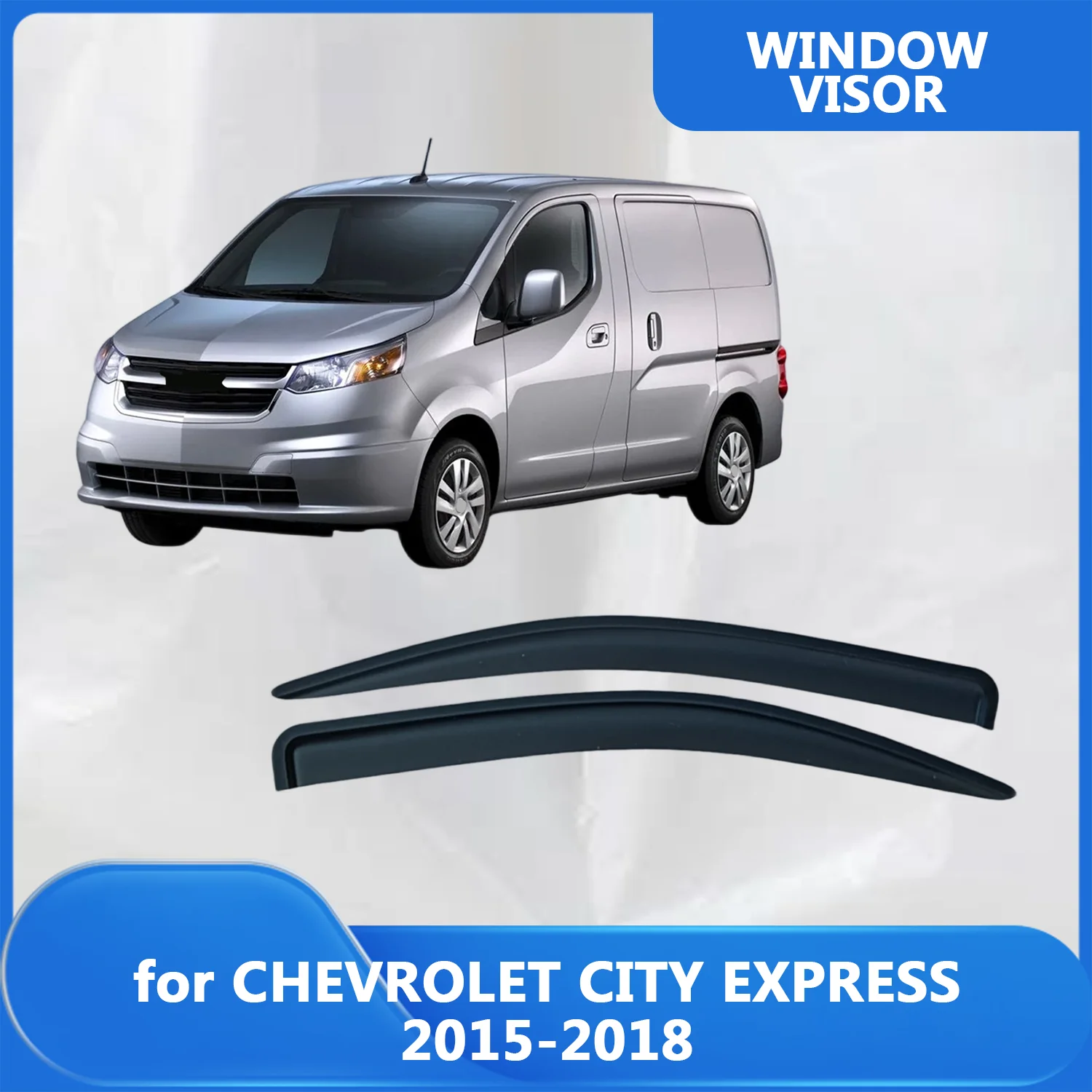 

Window Visor for CHEVROLET CITY EXPRESS 2015 2016 2017 2018 Wind Deflectors Rain Guards Door Visor Vent Out-Channel Tape On