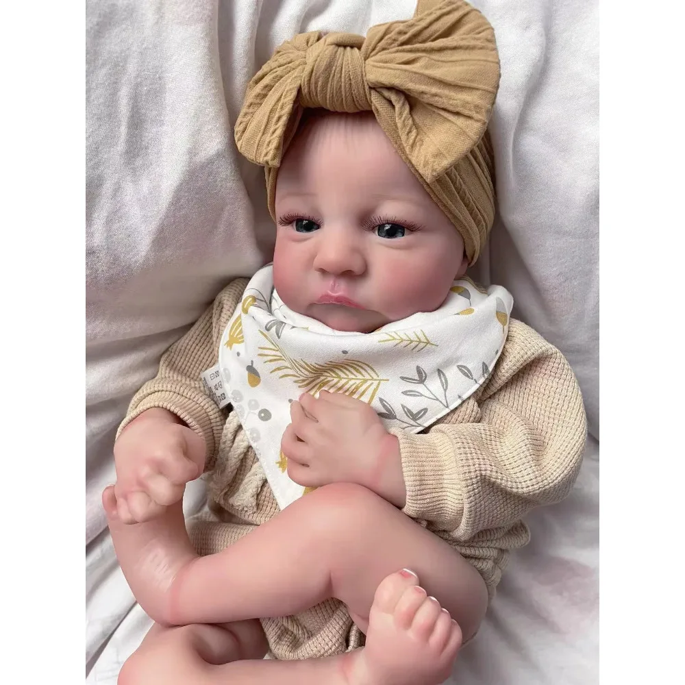 18inch Reborn Baby Doll Sleeping Levi Lifelike Handmade 3D Skin with Visible Veins Muñecas Bebe Reborn Real Looking Baby Dolls