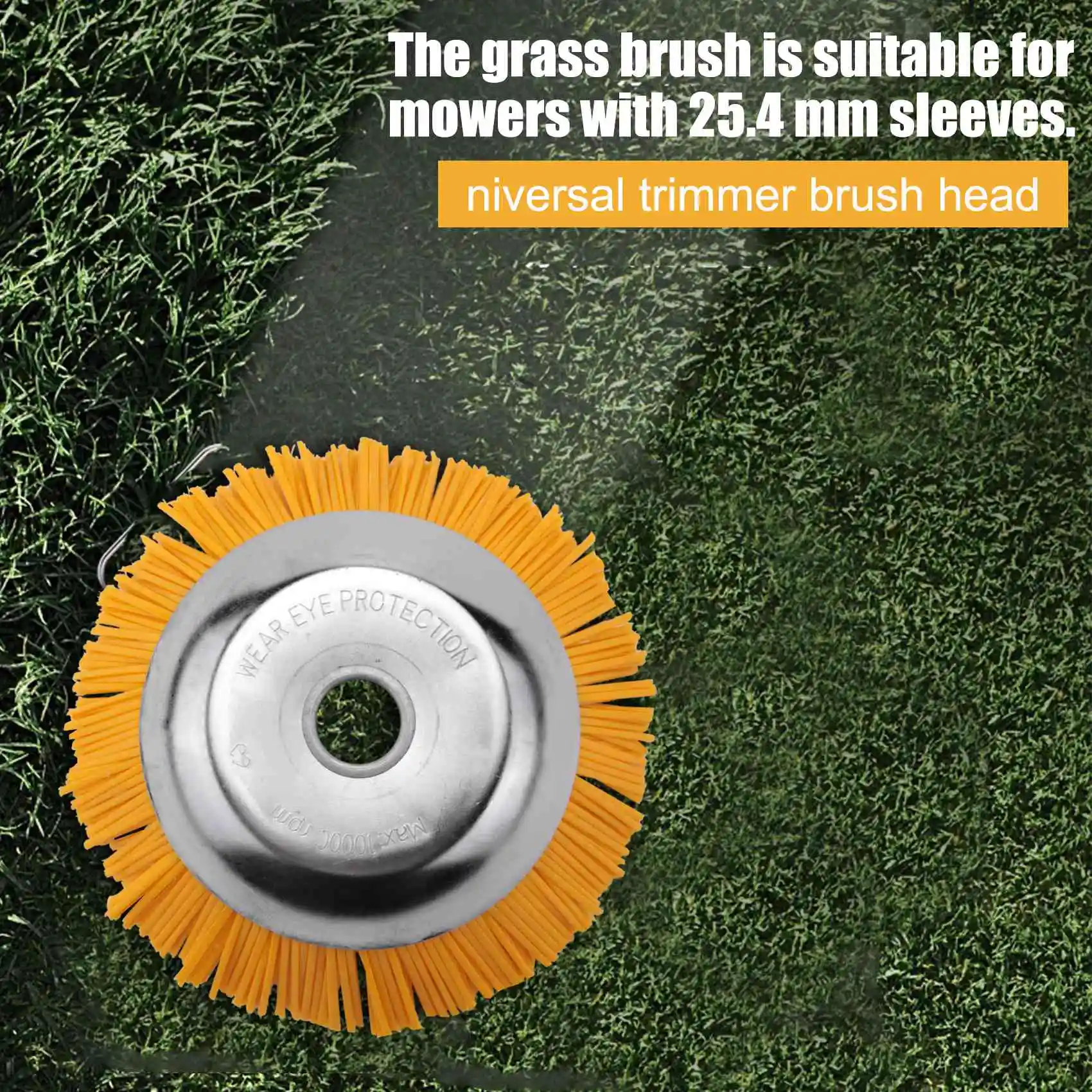 Nylon Brush Universal Trimmer Brush Head Cutter Durable Garden Tools Outer Diameter 200mm Inner Hole 25.4mm