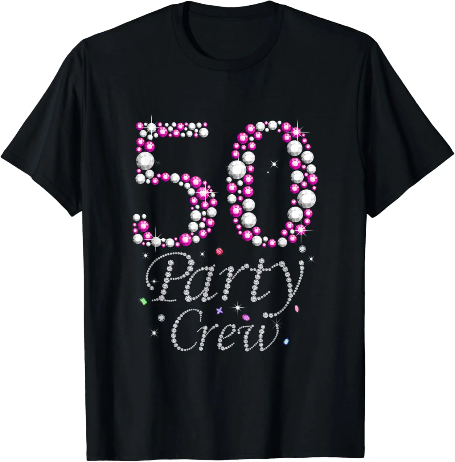 Born In 1972 Diamond 50th Birthday Squad 50 Party Crew T-Shirt