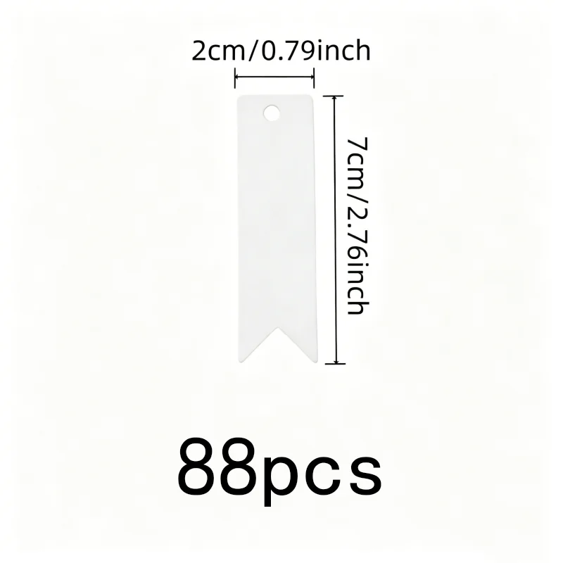 88 pcs Blank Gift Tags, Blank Smooth Surface, suitable for Gift Wrapping Decoration, Easy to Write On