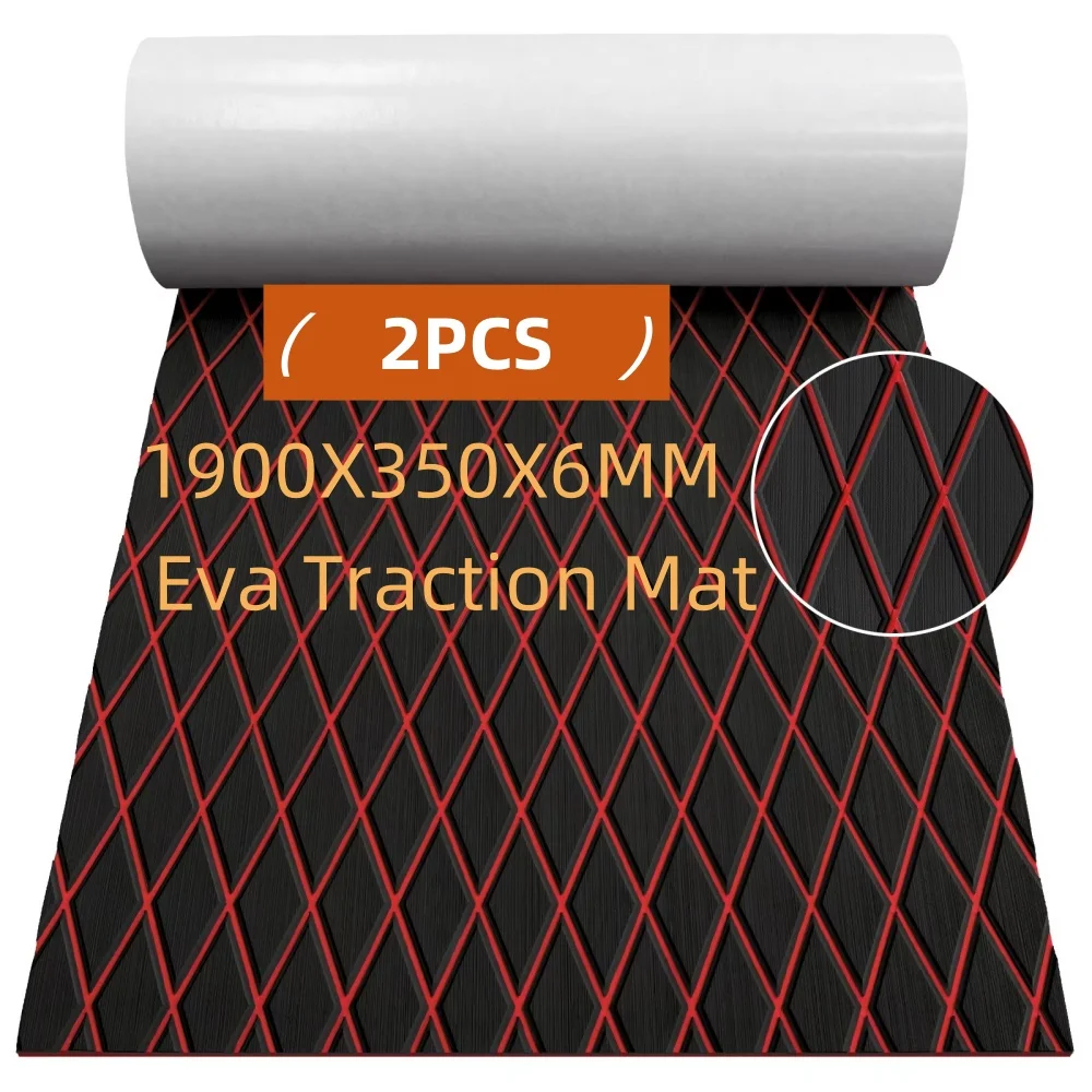 

1900*350mm Boat EVA Deck Sheet Flooring Pad Non-Slip Self-Adhesive Traction Mat Marine Faux Teak Surfboard Pool Boat Accessories