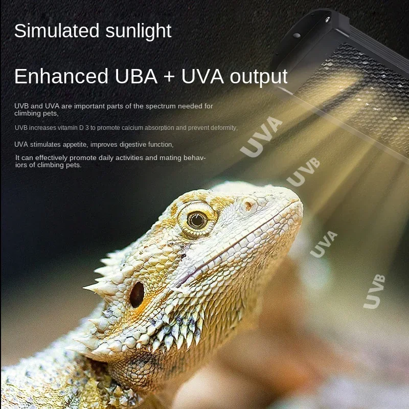 Reptile UVA+UVB Full Spectrum LED UV Lamp 10.0/20.0 Turtle Lizard Snake Light Terrarium Lamp for Reptile Vivarium Calcium Supply