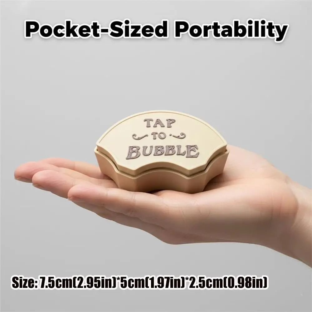 Fächerförmiger Hahn zur Blasenklicker-Fidget-Taste. Handgehaltener Stressabbau. Interaktiver klicker Fidget-Taste. Sensorischer Zappel-Taste