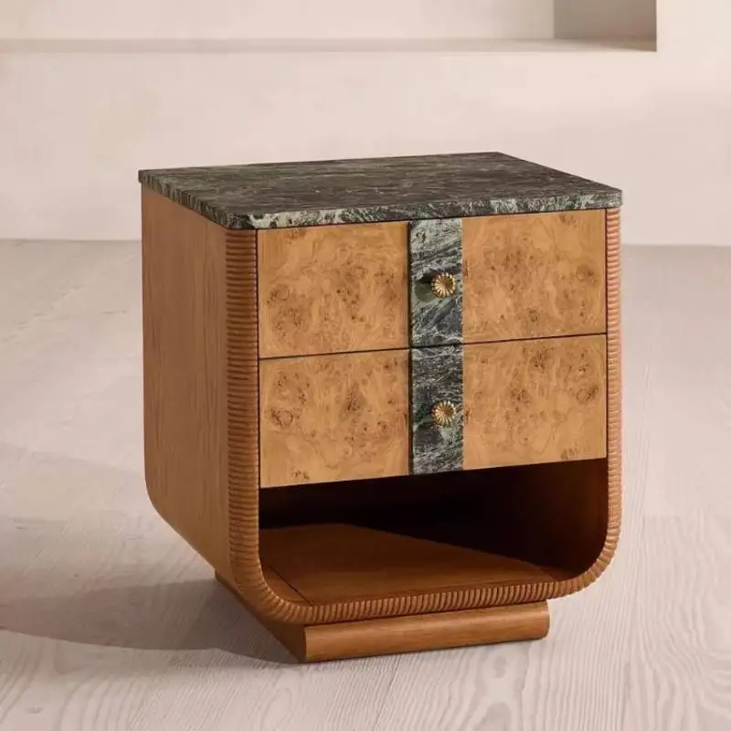 

Brown Storage Nightstands Nordic Office Decor Modern Drawer Nightstands Bedside Bedroom Retro Tavolino Da Letto Furniture Home