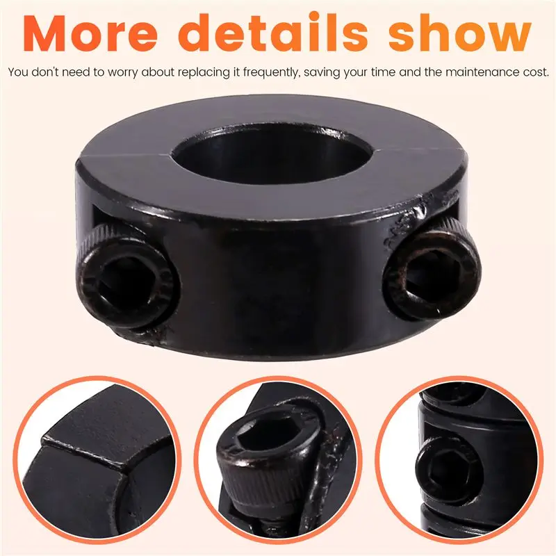 A59Z-4PCS Double Split Shaft Collars Oxide Set Screw Style Double Split Setscrew Shaft Collar  Inner Diameter 20*40*15Mm
