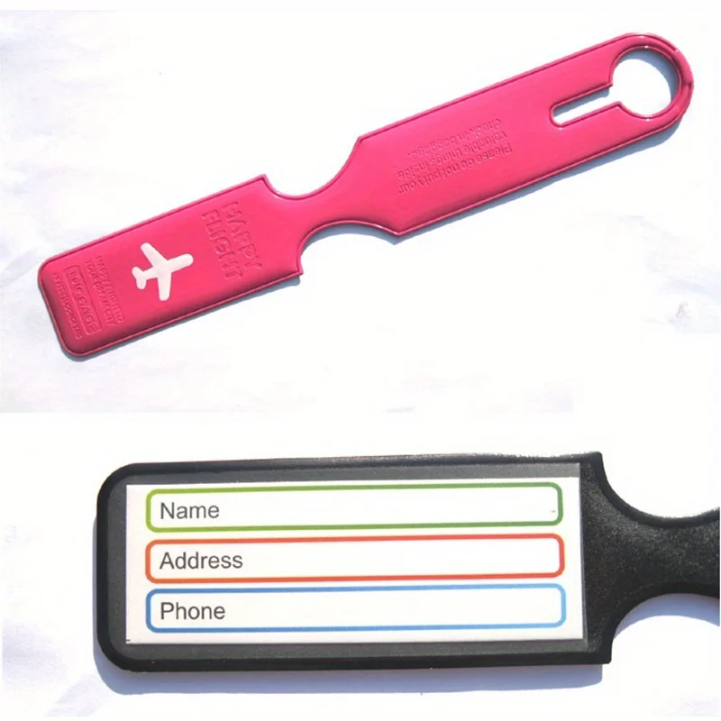 Travel Luggage Tags with Name ID Card, Portable Suitcase Labels for Luggage, Anti-Lost Baggage Tags for Travel & Business Trip view 5