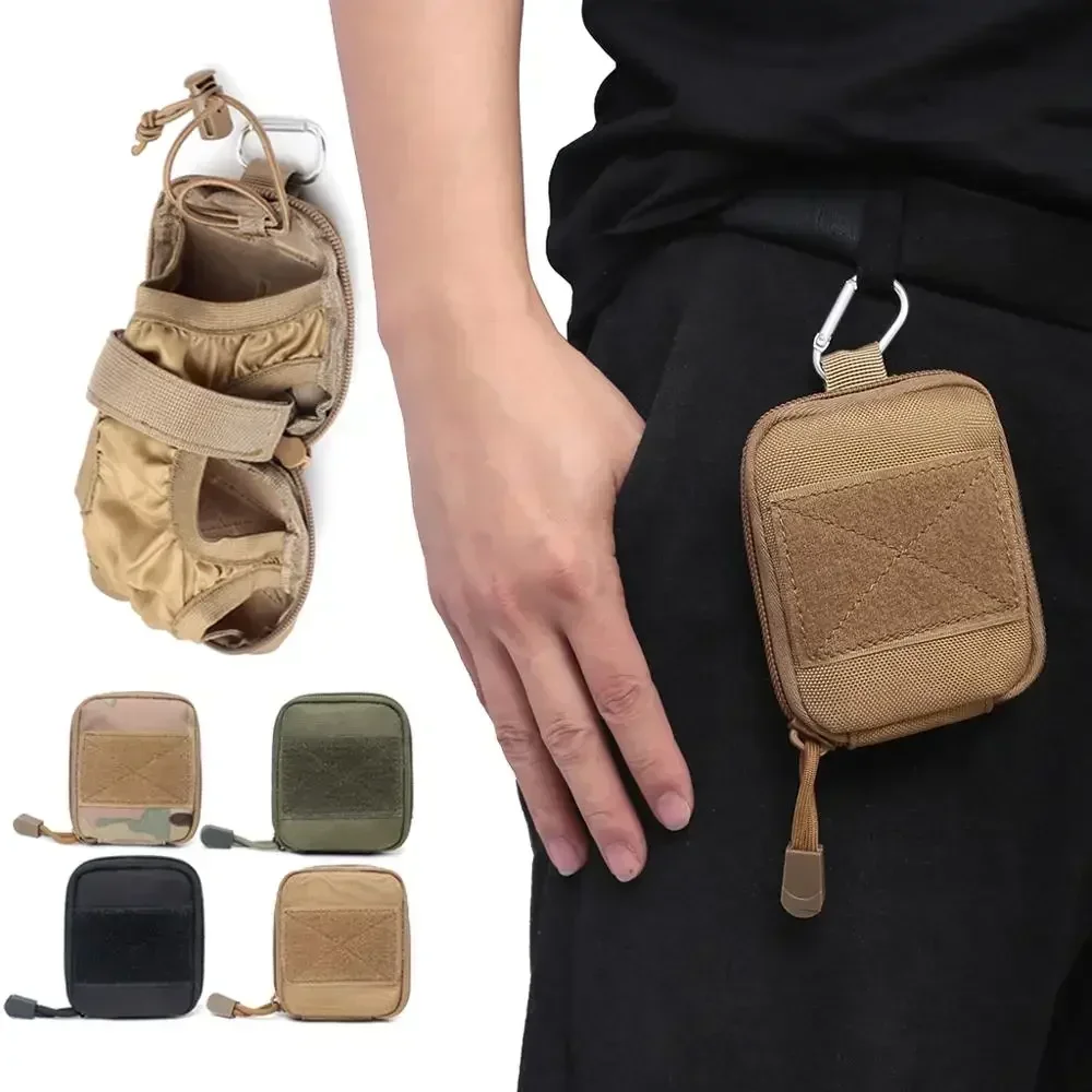 Molle Foldable Water Bottle Holder EDC Tool Pouch Outdoor Sports Camping Hiking Fishing Hunting Accessories Folding Waist Bag