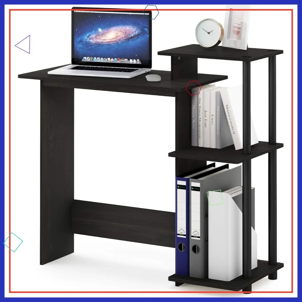 

Эффективный игровой стол с 3-мя боковыми полками, стол для ноутбука для домашнего офиса, кабинета, общежития