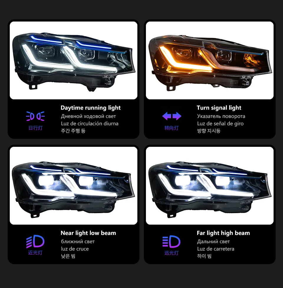 Car Lights for BMW X3 F25 LED Headlight 2014-2017 X4 F26 Head Lamp Drl Projector Lens Automotive