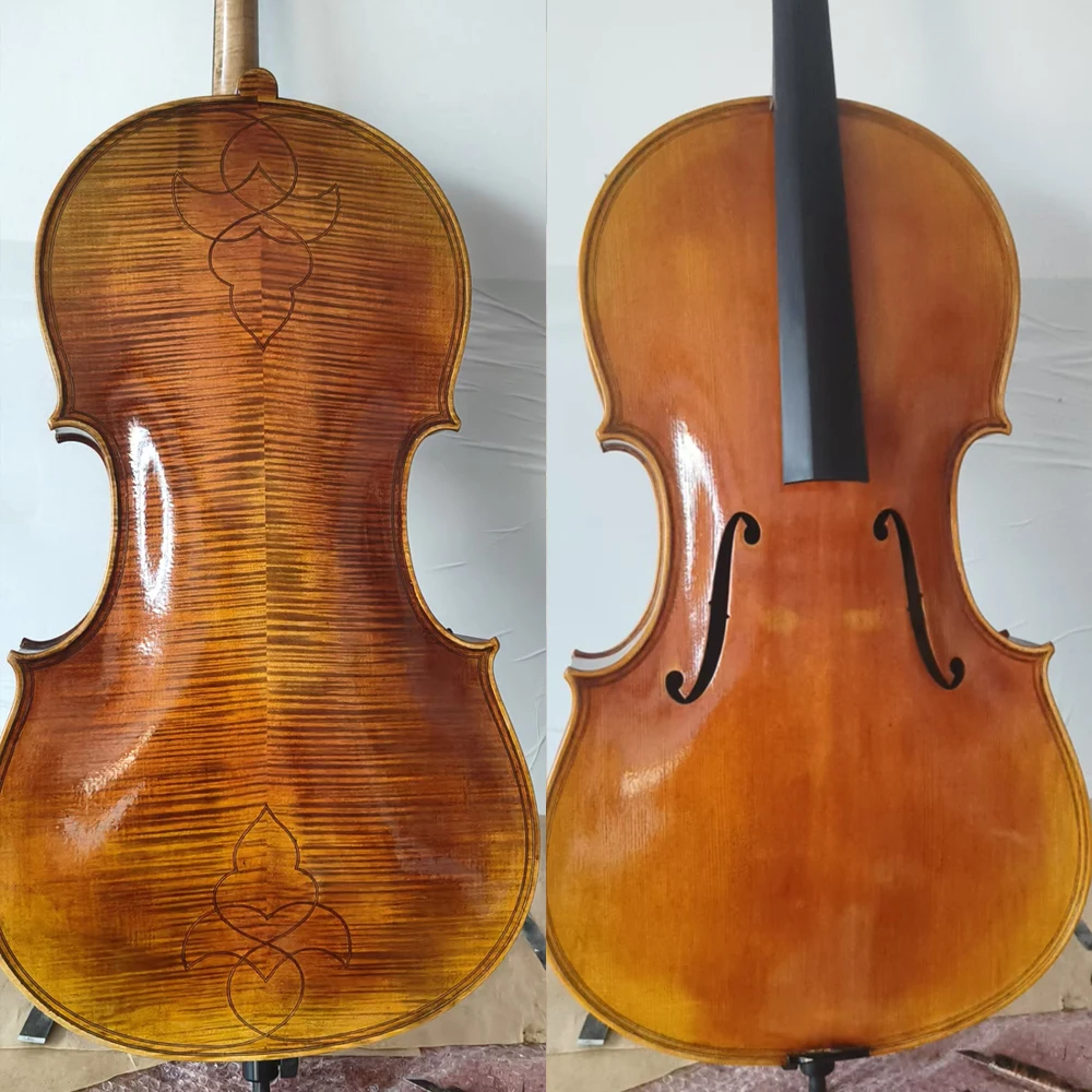 Professional level 50 year European spruce cello Copy Magini Delmas professional cello 4/4 with bag bow
