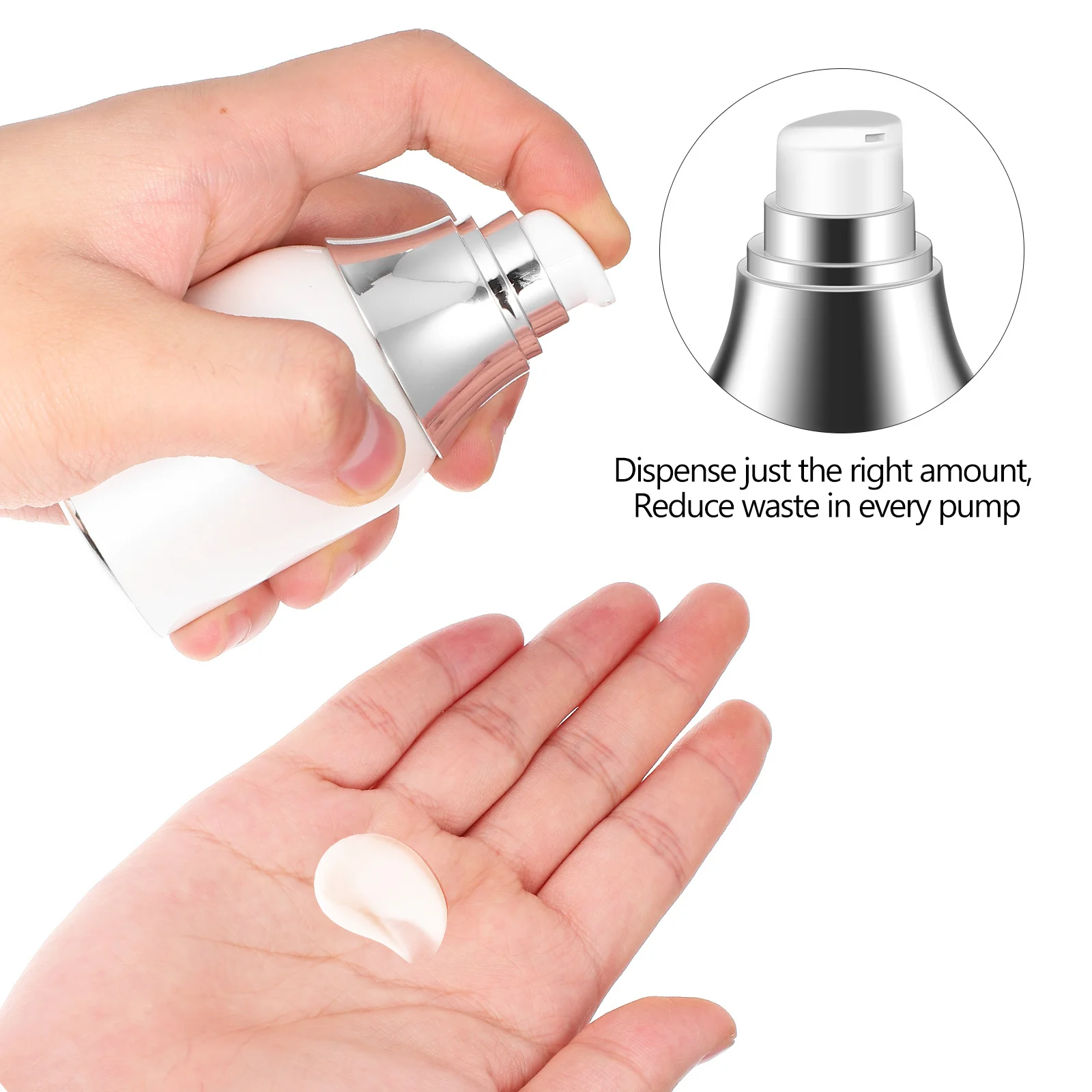 

3Pcs Small Airless Pump Vacuum Bottles 5Ml Empty Storage Containers for Skincare Products Portable Travel Dispenser