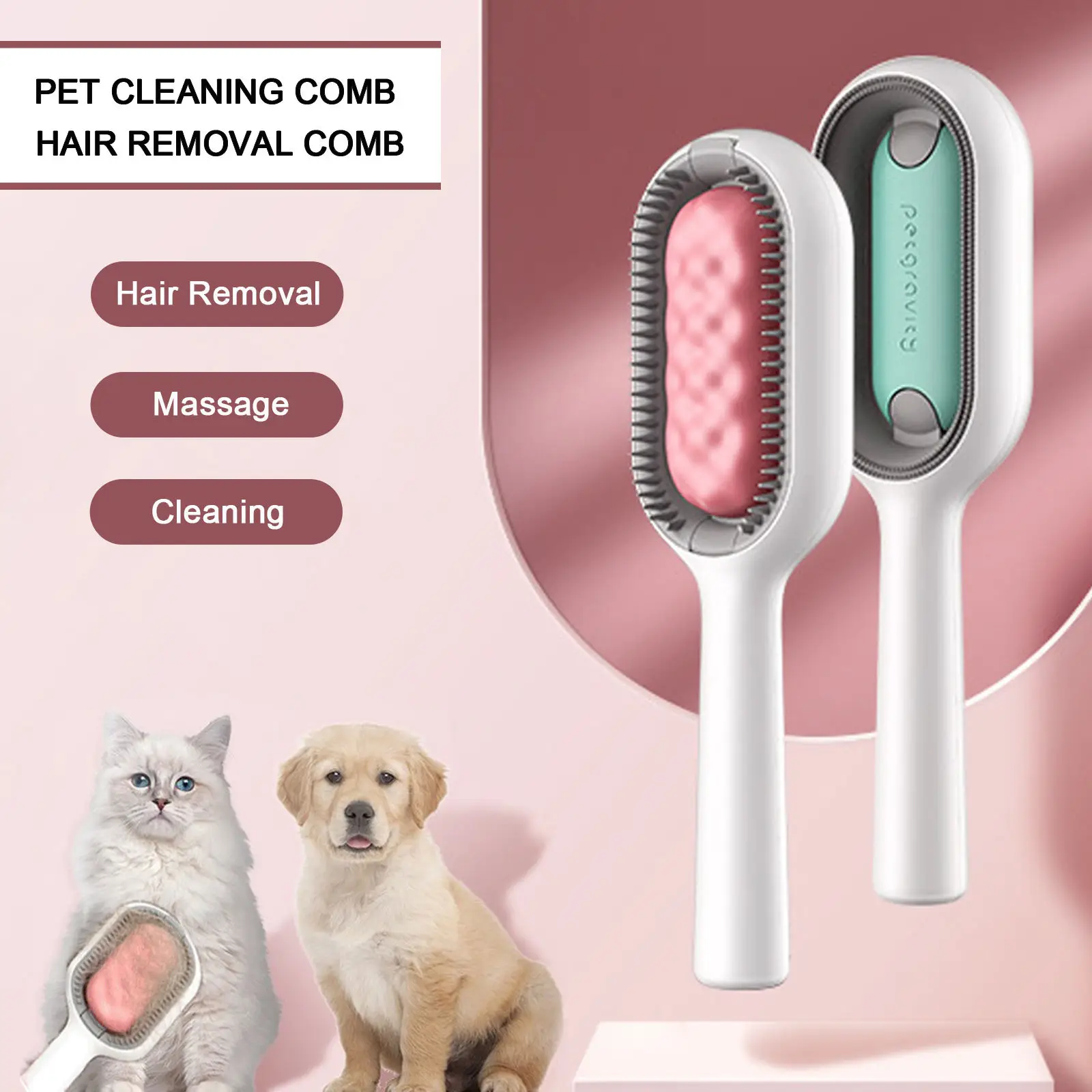 

Grooming Brush Cleaning Massage Remover Comb For Cat Dog General Supplies With Water Tank Pets Products Accessories