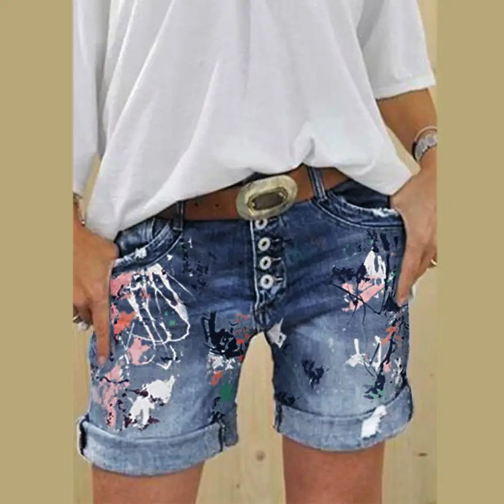 

Hot sale woman summer denim shorts casual high waist curled jeans shorts fashion Ripped shorts XS-XL Drop shipping