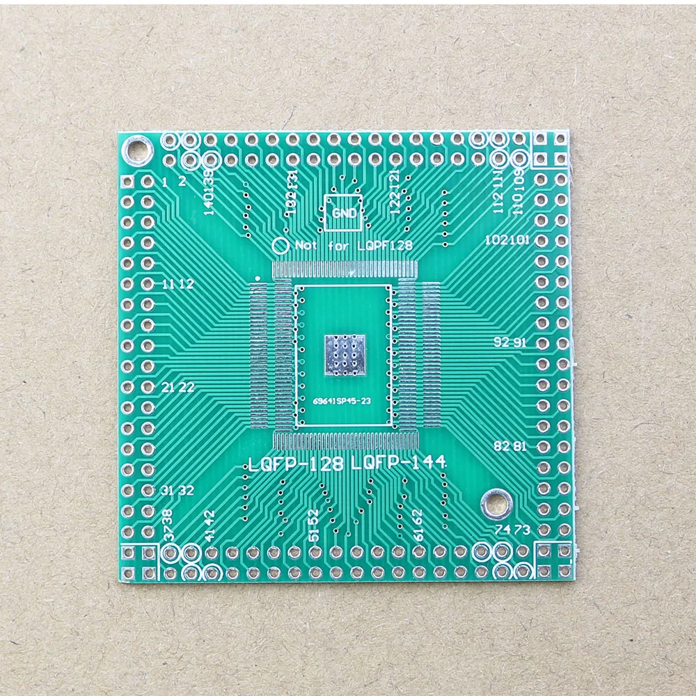 1pcs  QFP EQFP TQFP LQFP144 LQFP128 SMD Turn DIP Adapter PCB Pinboard  to DIP128/144 Converter 0.5mm Pitch IC Test Transfer