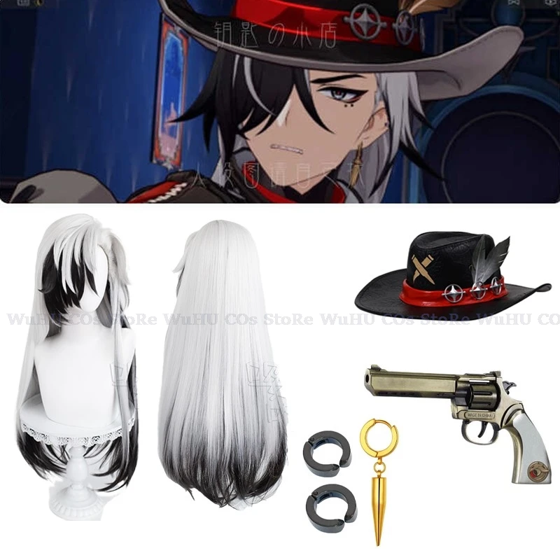 Gra Honkai Star Rail Boothill Cosplay czapka na ramię rekwizyt kostium Boothill peruka męska impreza z okazji Halloween Carniavl rekwizyt Cosplay