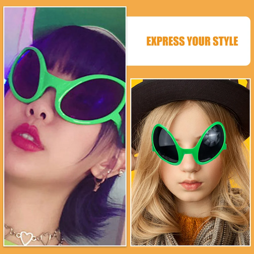 2Pcs Boppers Headband and Glasses Set for Halloween Costume Party Space Theme Extraterrestrial Antenna Accessory Fun Dress