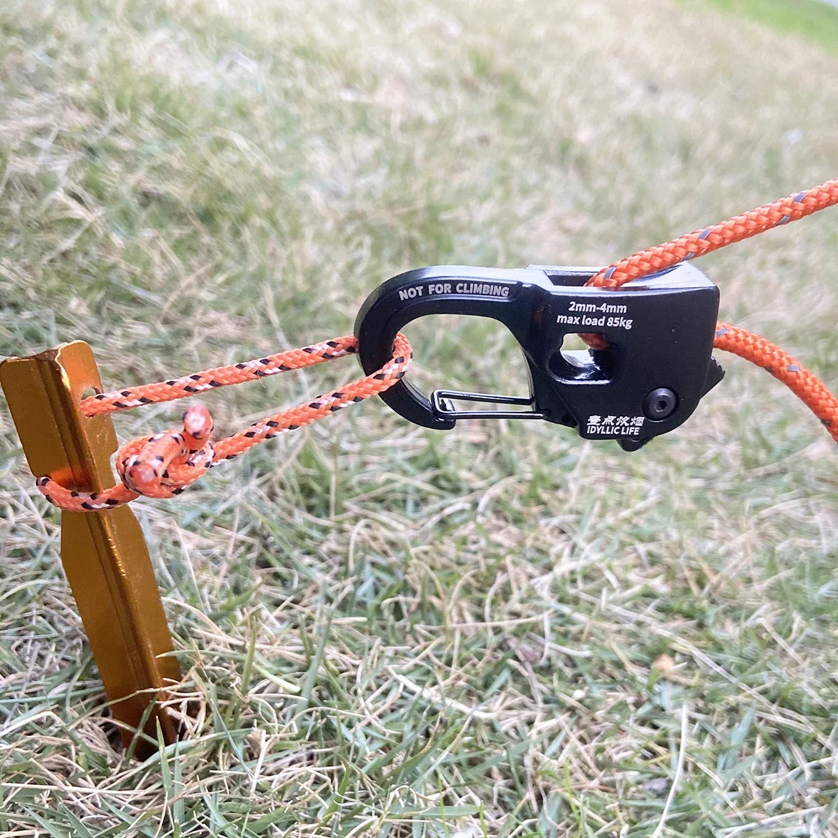 2pcs 5m Camping Tent Wind Rope Tie Down Reflective Tightener Fastening Pulley Tent Cord Adjuster Ratchet Awning Rope Buckle