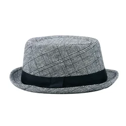 Cotton Sun Protection Top Hat for Men Simple and Retro Jazz Hat Outdoor Hip-hop Street Dance Hat