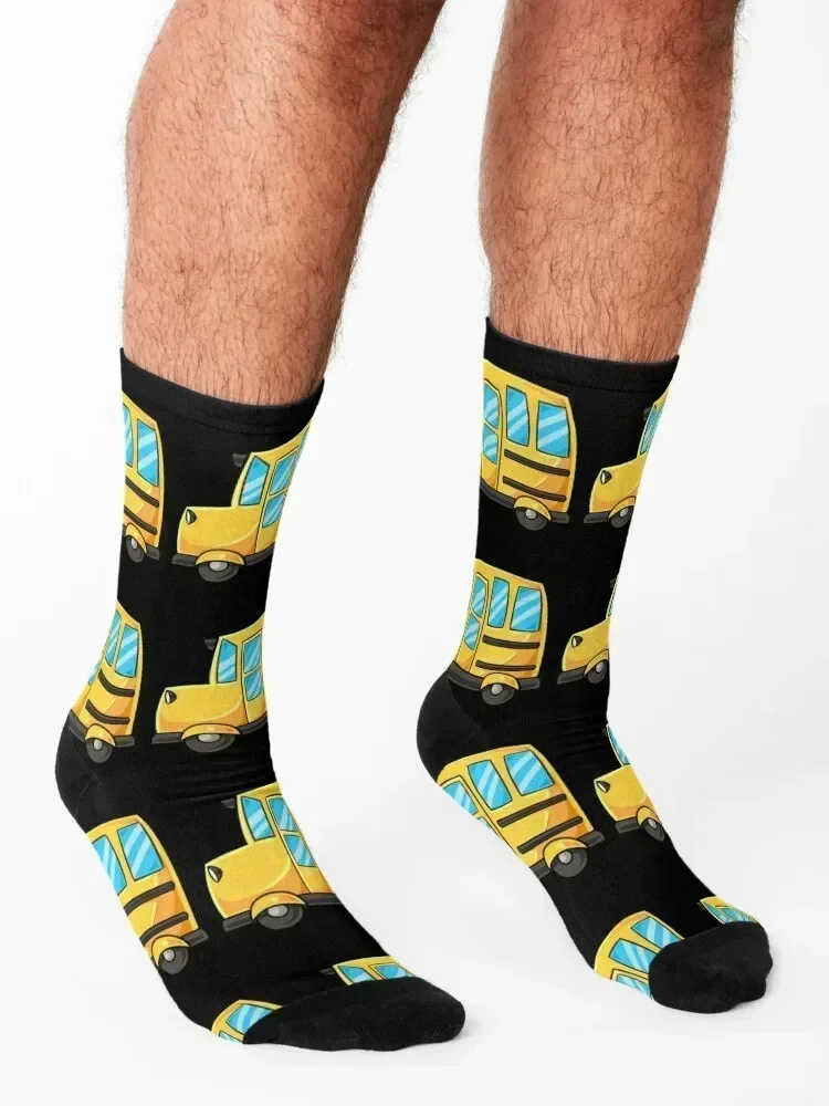 Kawaii yellow school bus Socks hip hop christmass gift Socks Men's Women's