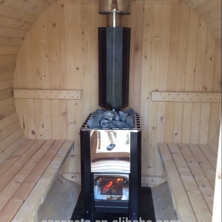 

Wood Burning Barrel Sauna