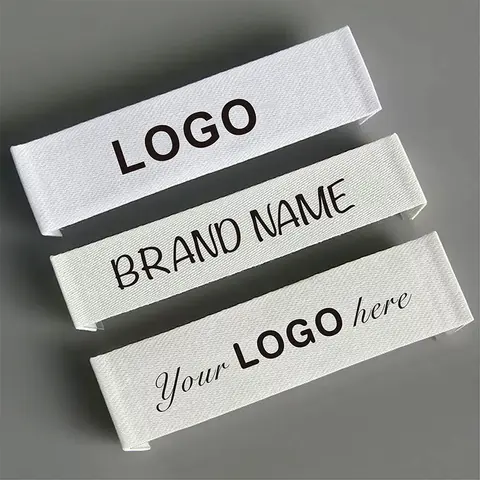 맞춤형 DIY 라벨 면 의류 라벨 티셔츠 태그, 개인 이름 라벨, 수제 라벨, 컬러 폴리에스터 면 라벨