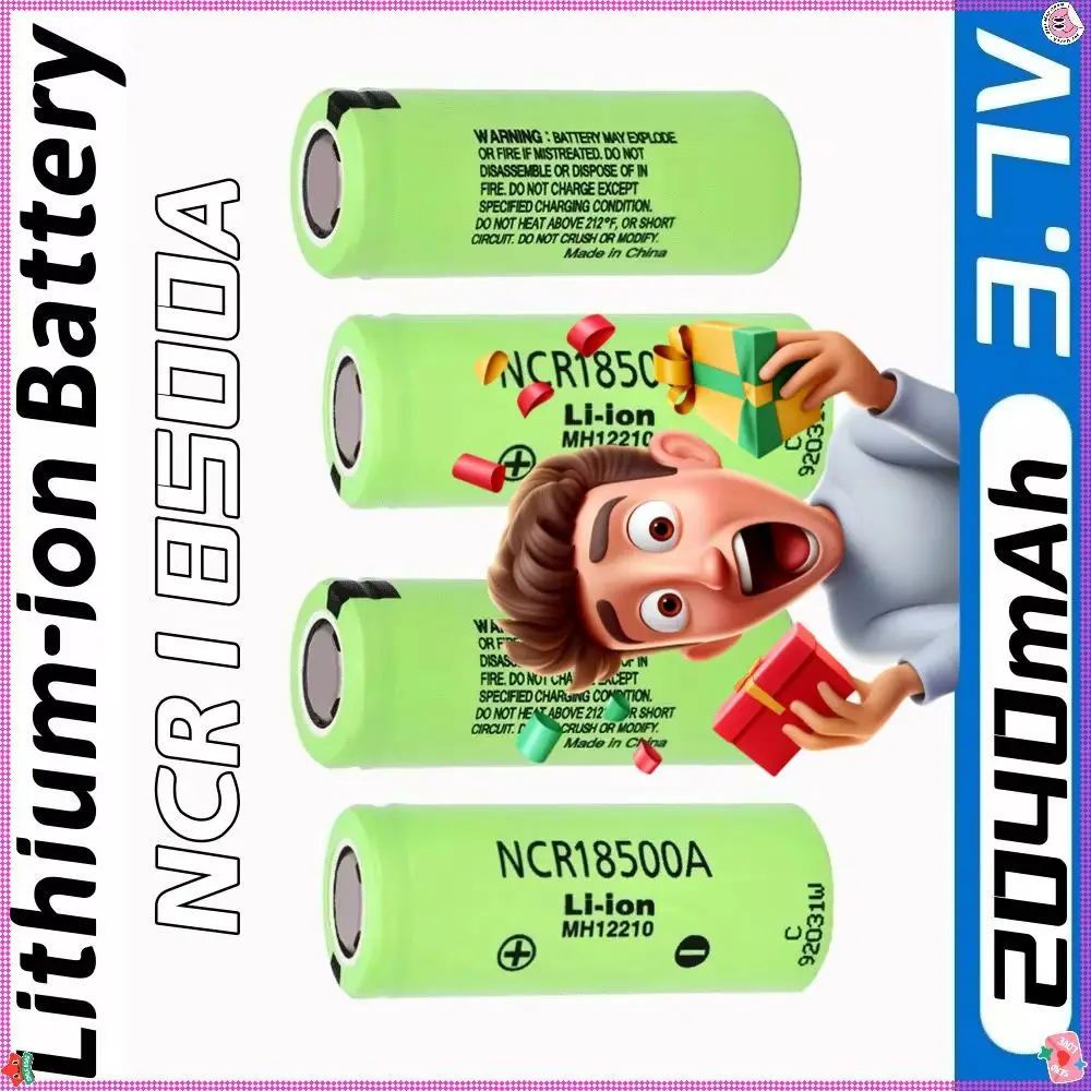 

New upgraded version 3.7V 2040mAh High-Quality For Panasonic NCR18500A Suitable for Toy flashlight etc battery replace