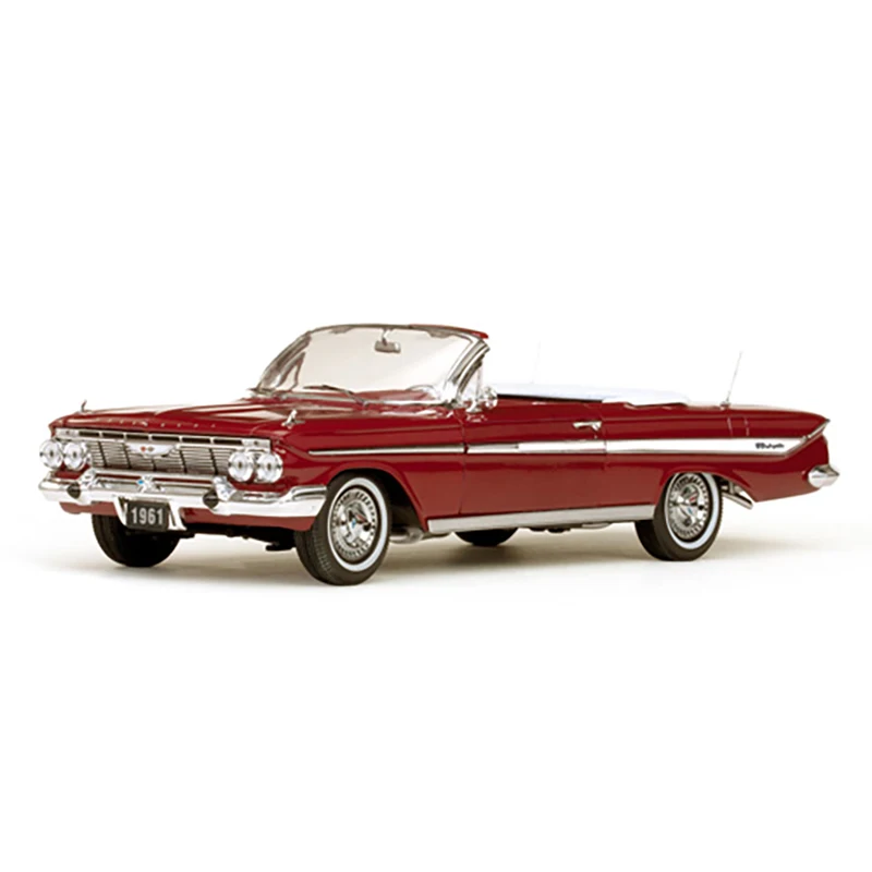 Diecast 1:18 Scale 1961 Impala Classic Car Simulation Alloy Car Model Toy Collectible Ornaments