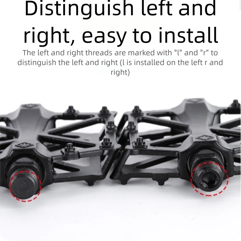 1 Pair Double Ball Bicycle Pedals Aluminum Alloy Ultra-Light Mountain Bike Pedals Flat Anti Skid Cycling Treadle Platform