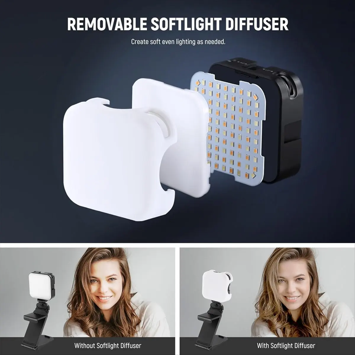 A46U  LED Streaming Light, 2 in 1 Monitor Mount & Stand, USB Laptop Computer Webcam Lighting for Video Conference, Zoom Call