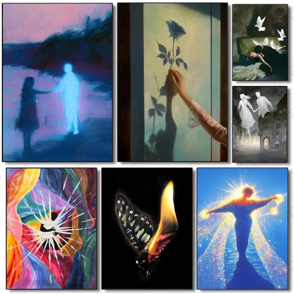 Emotional Outlet Expressive Art Painting Poster Poster Painting Wall Art Mural for Living Room Home Decor and Gifts