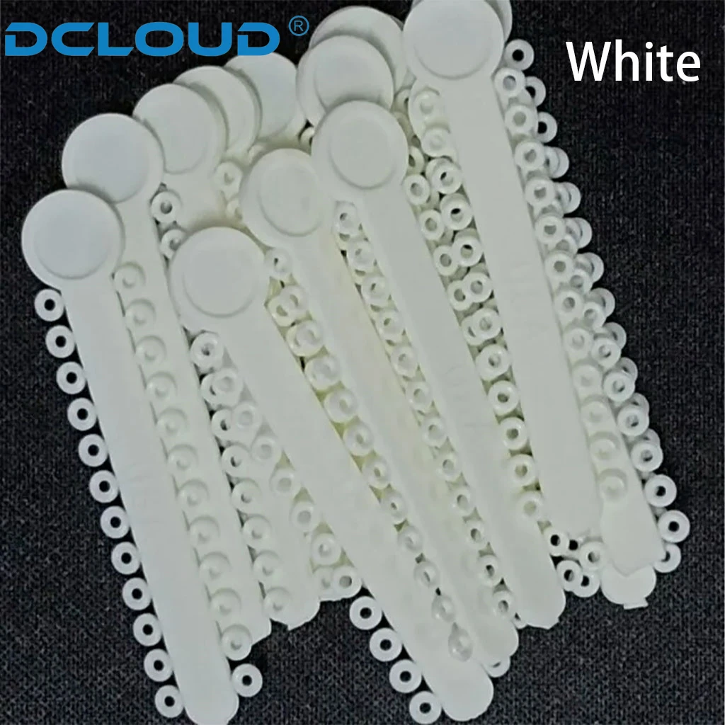5 Packungen = 5200 Stück/200 Stäbchen Zahnkieferorthopädische elastische Ligaturbinder Gummibänder für Zahnspangen Zahnarztpflege Mundmaterial Grau – Detail 9