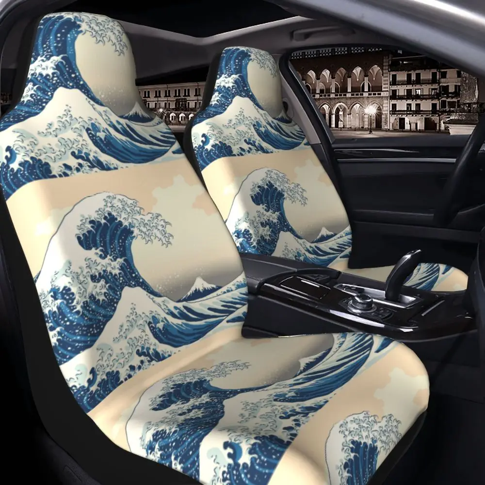 The Great Wave Off Kanagawa Car Seat CoversCar Seat Covers Universal Suitable for Small Cars, Trucks SUVs High Elasticity