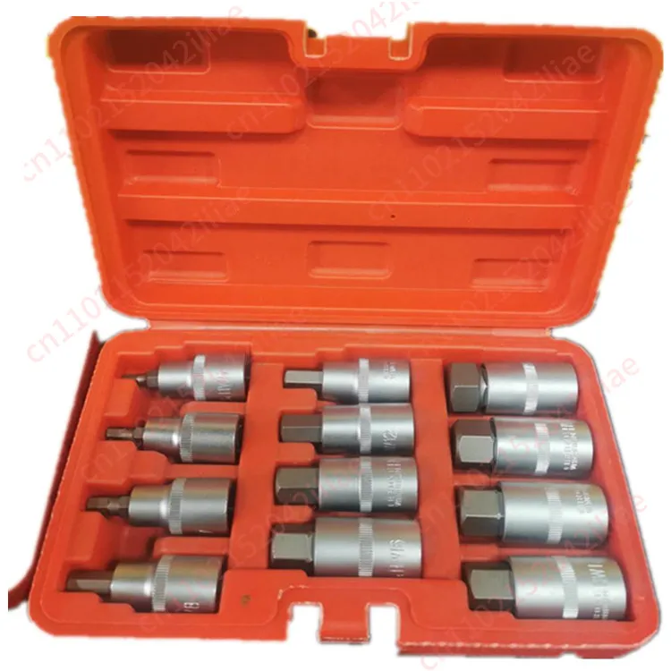 12pcs 1/2 Inch Drive Impact Hex Bit Socket Set H5 H6 H7 H8 H10 H12 H14 H16 H17 H18 H19 H22 Sockets Set Hand Tools