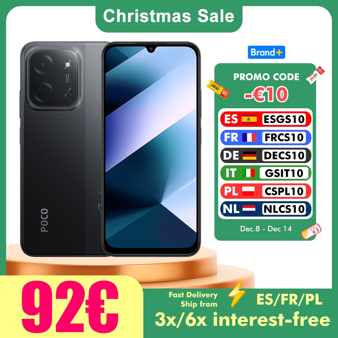 POCO C85 6GB/128GB 8GB/256GB NFC Version mondiale Smartphone 50MP caméra 6000mAh batterie