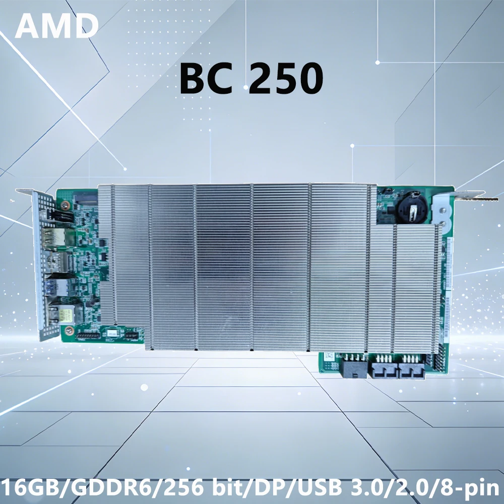 AMD BC 250 GPU 16GB GDDR6 グラフィックスカード、256ビット対応、DisplayPort、USB 3.0/2.0、RJ-45、8ピンAPU搭載マザーボード、デスクトップPC用