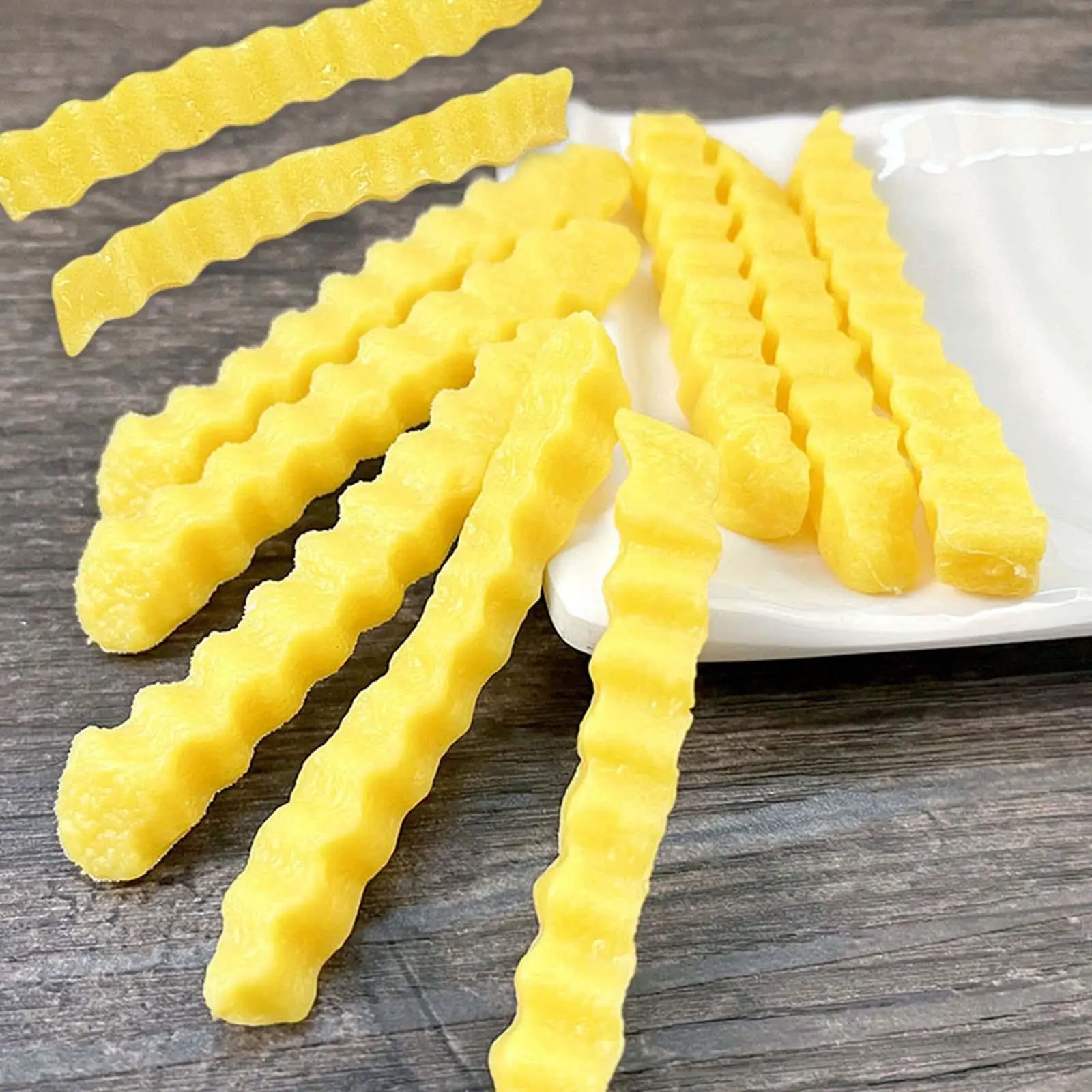 10x Food Model Party Tricky Simulation French Fries Wave Shape Photo Props