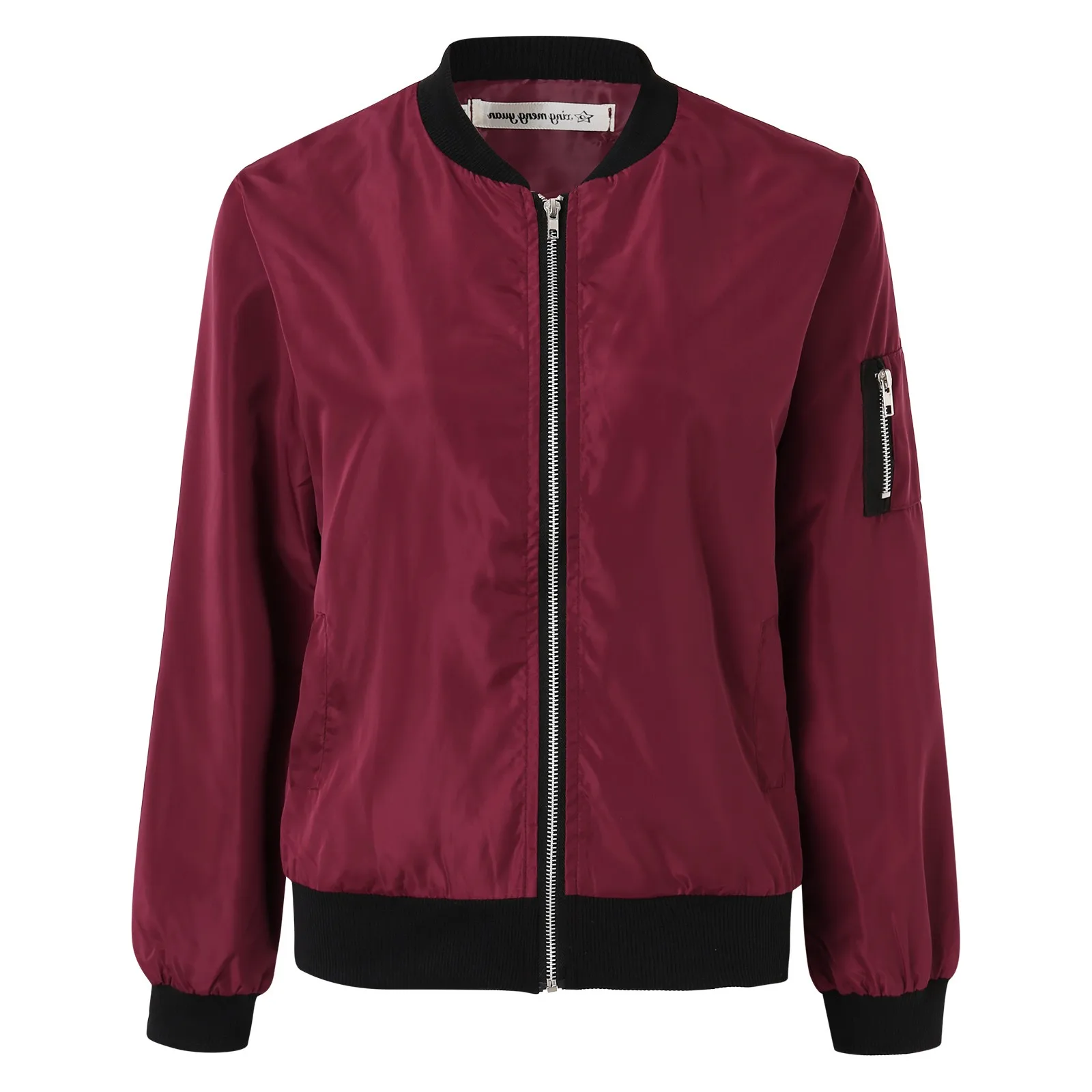 Primavera autunno donna giacche top moda Basic Bomber Jacket Streetwear manica lunga cappotto femminile tinta unita capispalla Casual